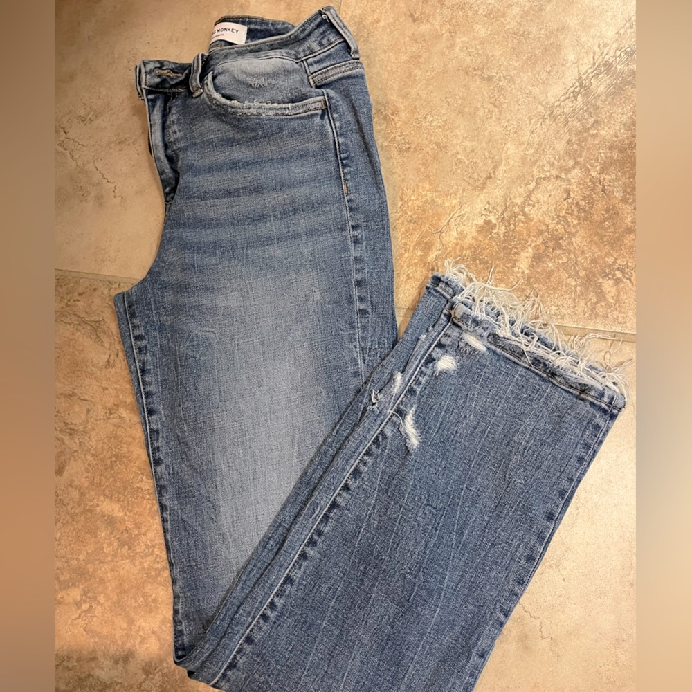 Flying Monkey. Stretchy boot cut denim. High rise.